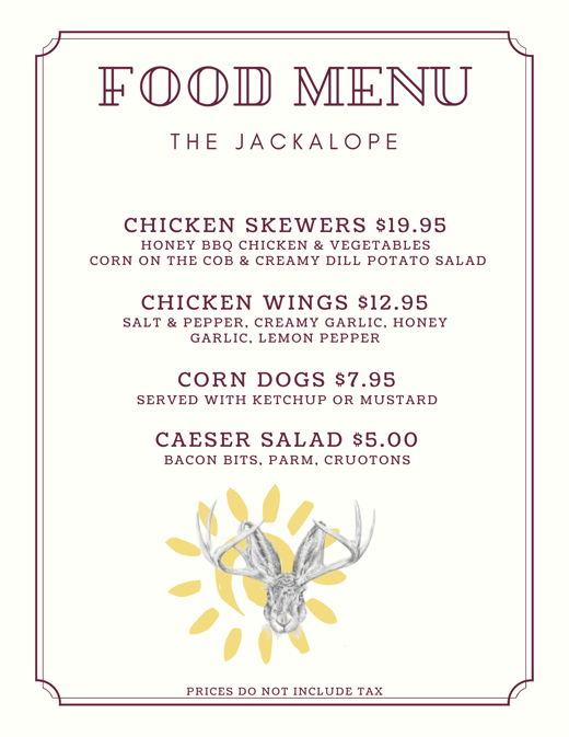 Friday Food Menu JUNE23