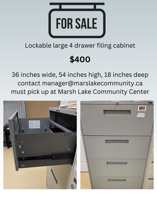 Selling a large 4 drawer filing cabinet $400 36 inches wide 54 inches high 18 inches deep